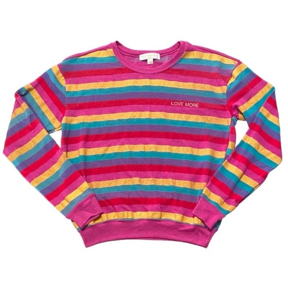 Spiritual Gangster Love More Rainbow Stripe
Savasana Pullover Women Size XS NWOT - Picture 7 of 12